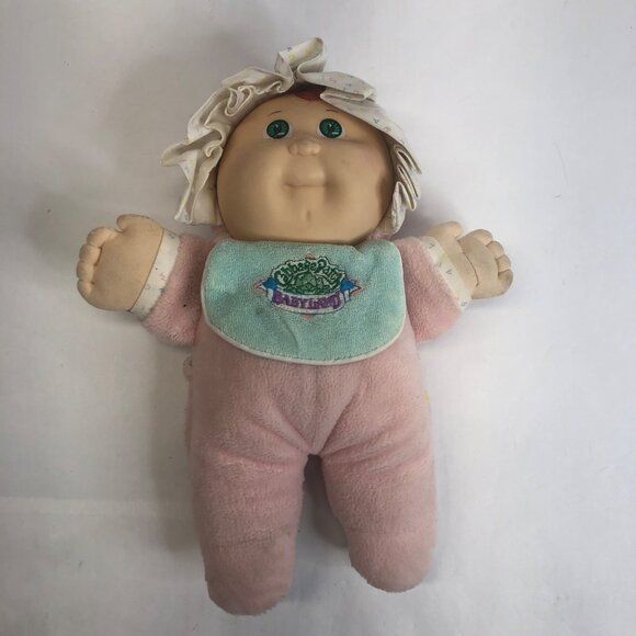 Cabbage Patch‎ Doll  Green Eyes Red Hair Bib One Piece Baby - Picture 1 of 11